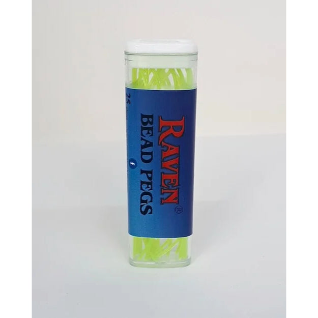 Raven Bead Peg 25/Pkg - Chartreuse