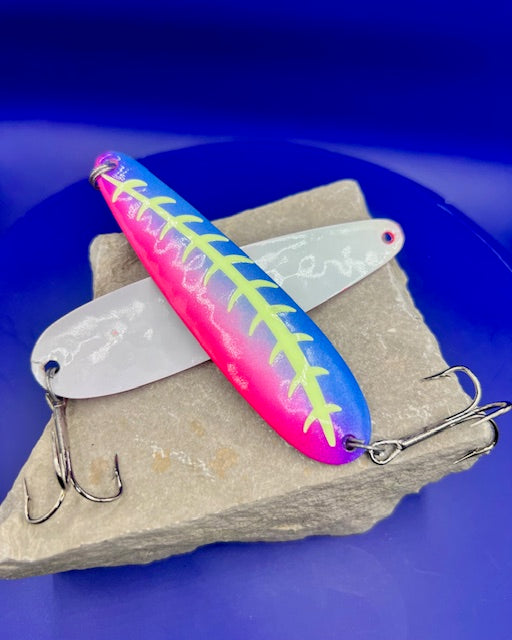 Crazy Canuck Trolling Spoons - Cotton Candy Glow