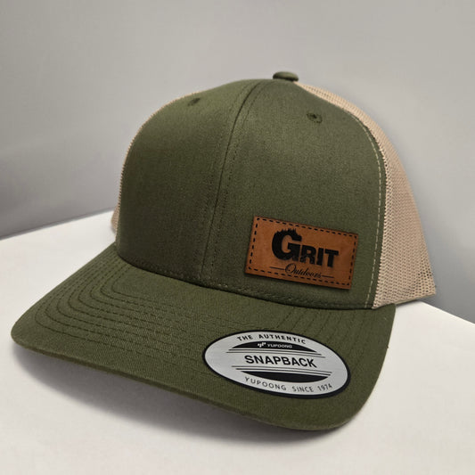 Grit Outdoors Trucker Snap Back Hat - Sarcelle/Blanc