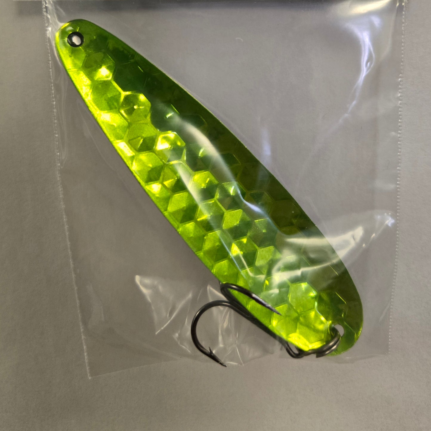 Hawk Eye 3 3/4" Trolling Spoon - Antifreeze Green Back
