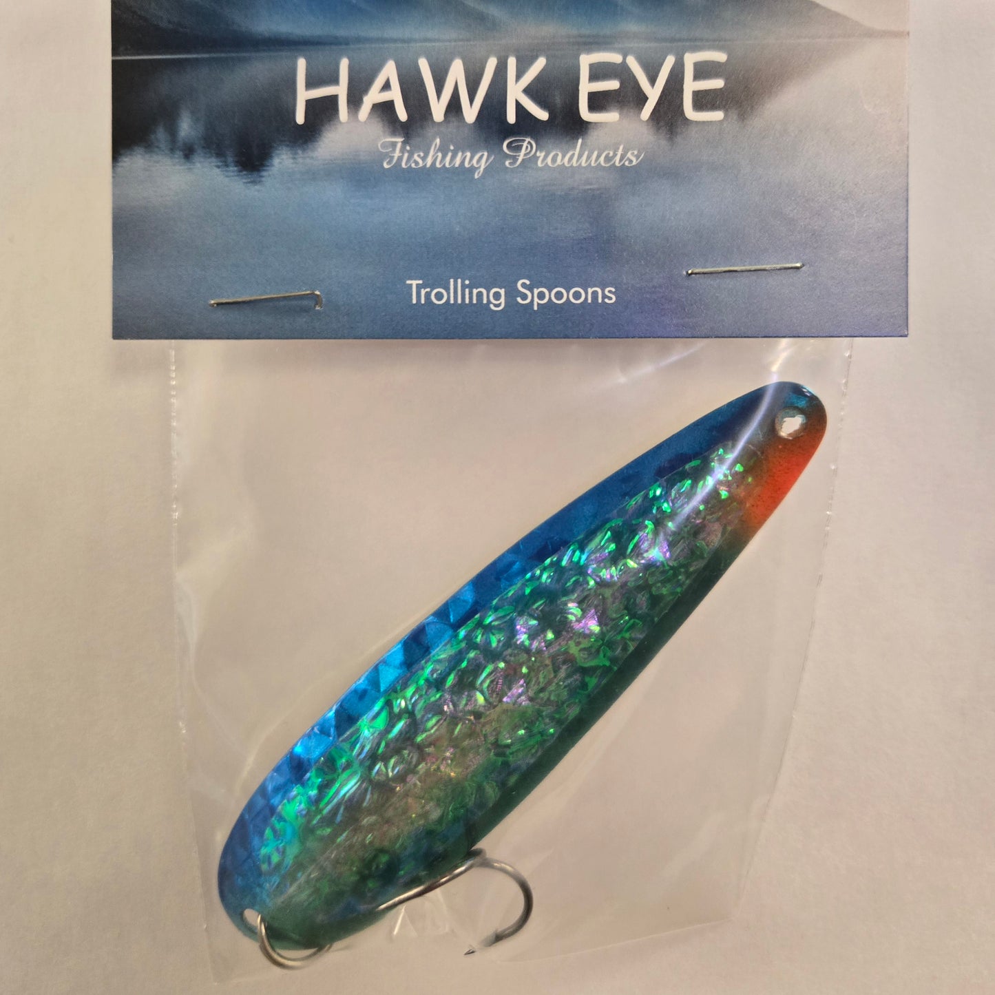 Hawk Eye 3 3/4" Trolling Spoon - Blue Flash