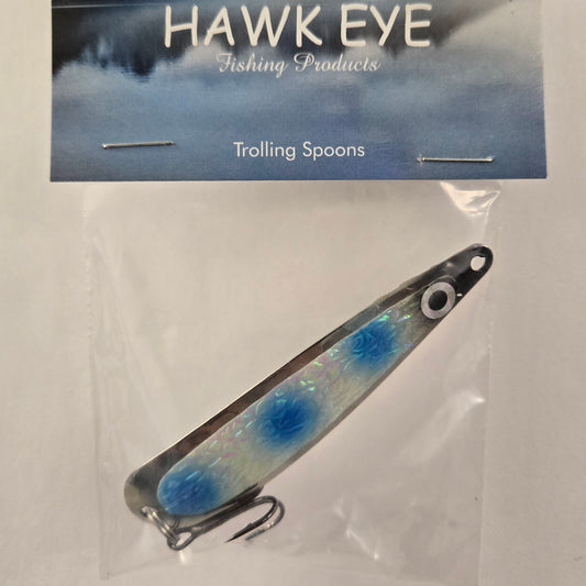 Hawk Eye 3 3/4" Trolling Spoon - Blue Ice