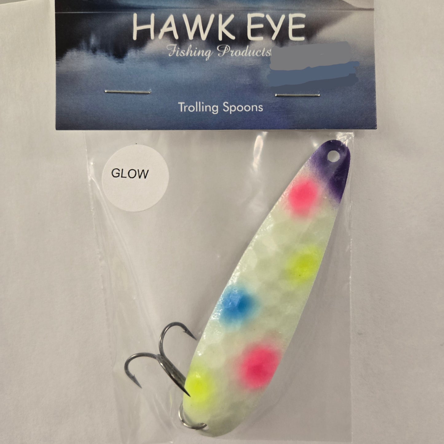 Hawk Eye Trolling Spoon - Glow Purple Wonder