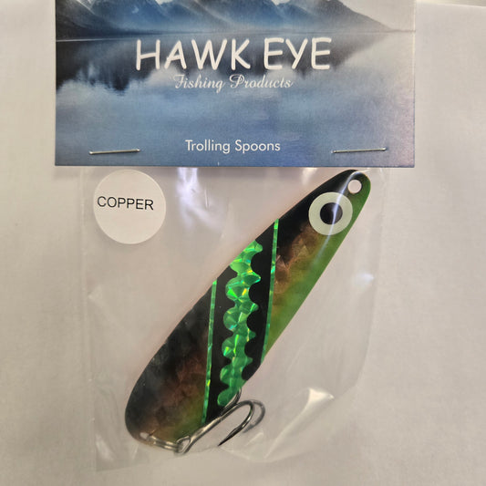 Hawk Eye 3 3/4" Trolling Spoon - Snake Eye