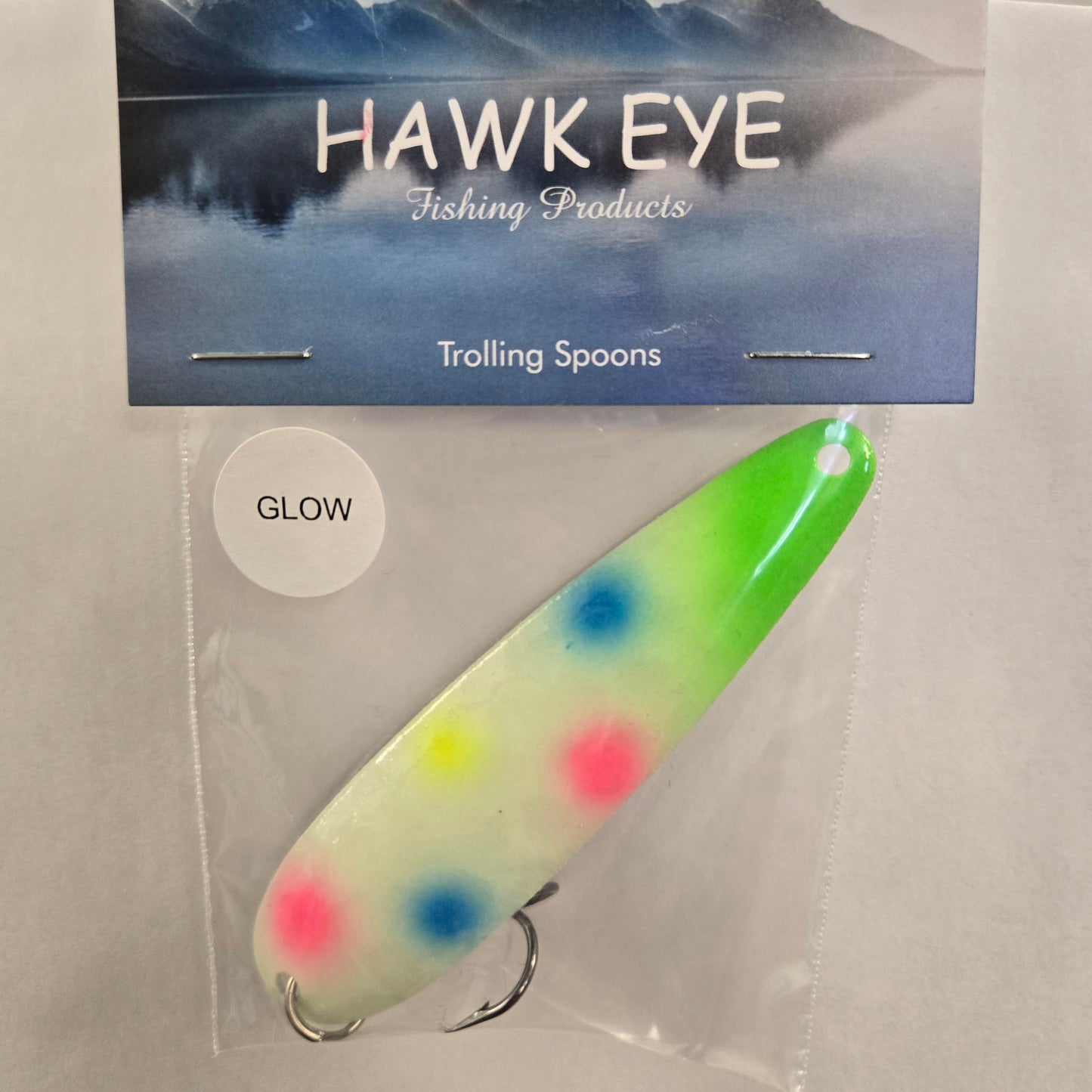 Hawk Eye Trolling Spoon - Glow Wonder Snot