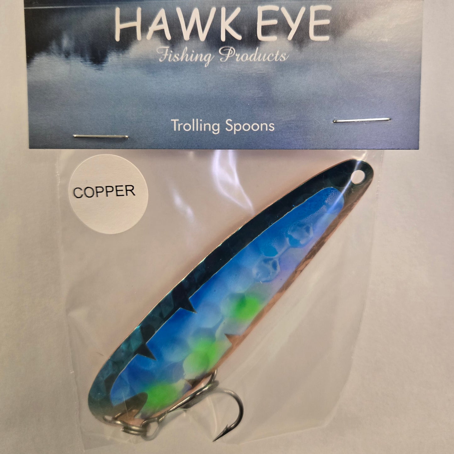 Hawk Eye 3 3/4" Trolling Spoon - Blue Loon