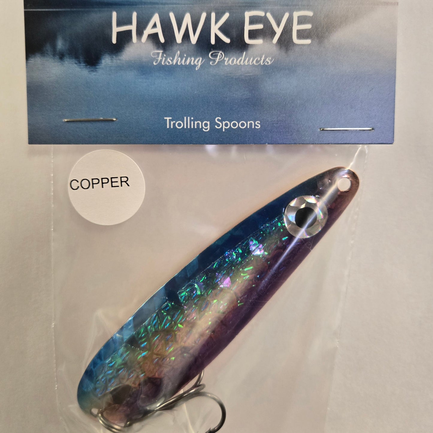 Hawk Eye 3 3/4" Trolling Spoon - Purple T