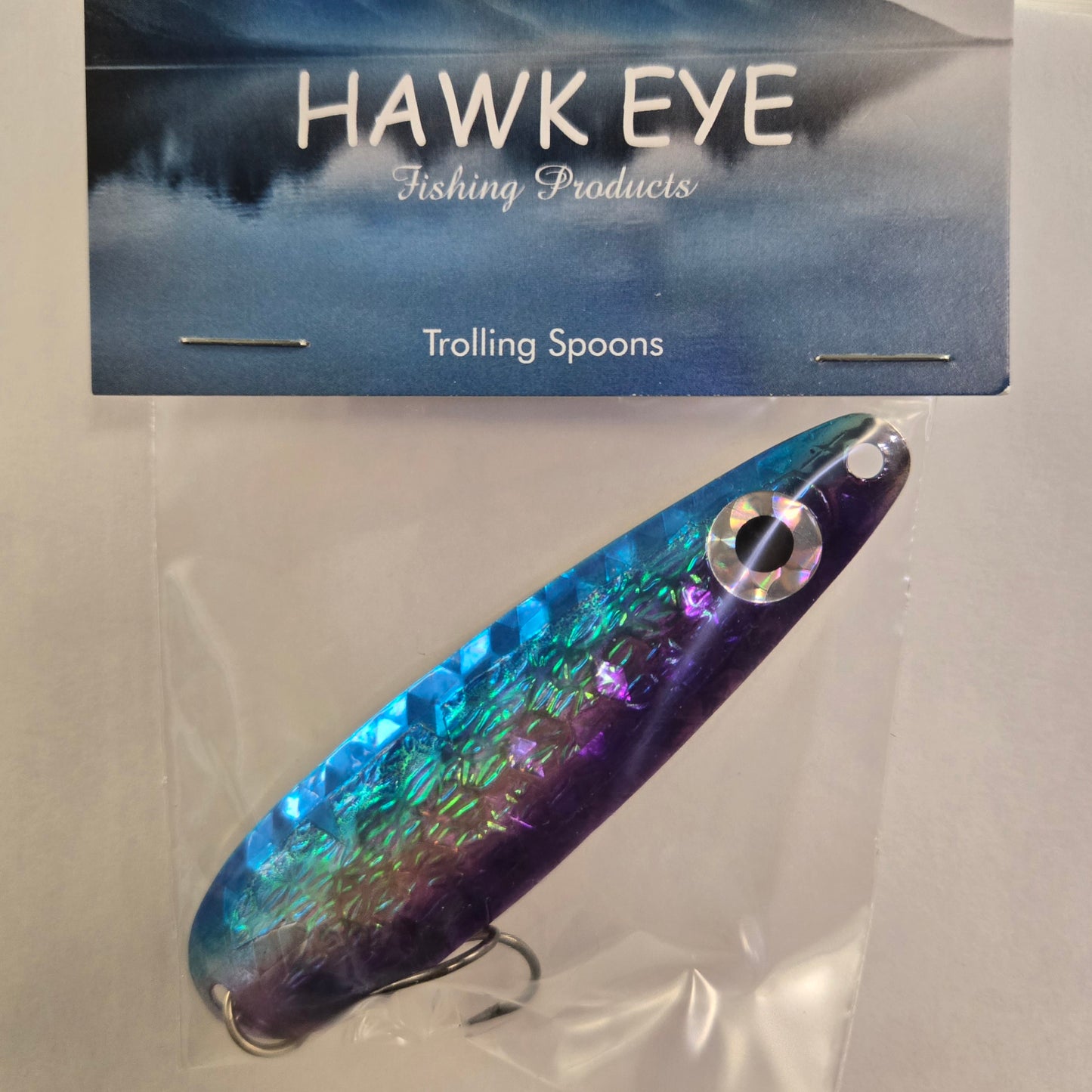 Hawk Eye 3 3/4" Trolling Spoon - Purple T