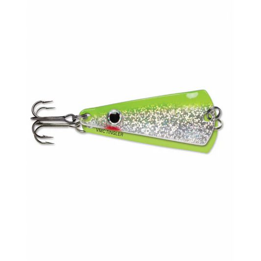 VMC Tingler Spoon 3/16oz - Glow Chartreuse Shiner
