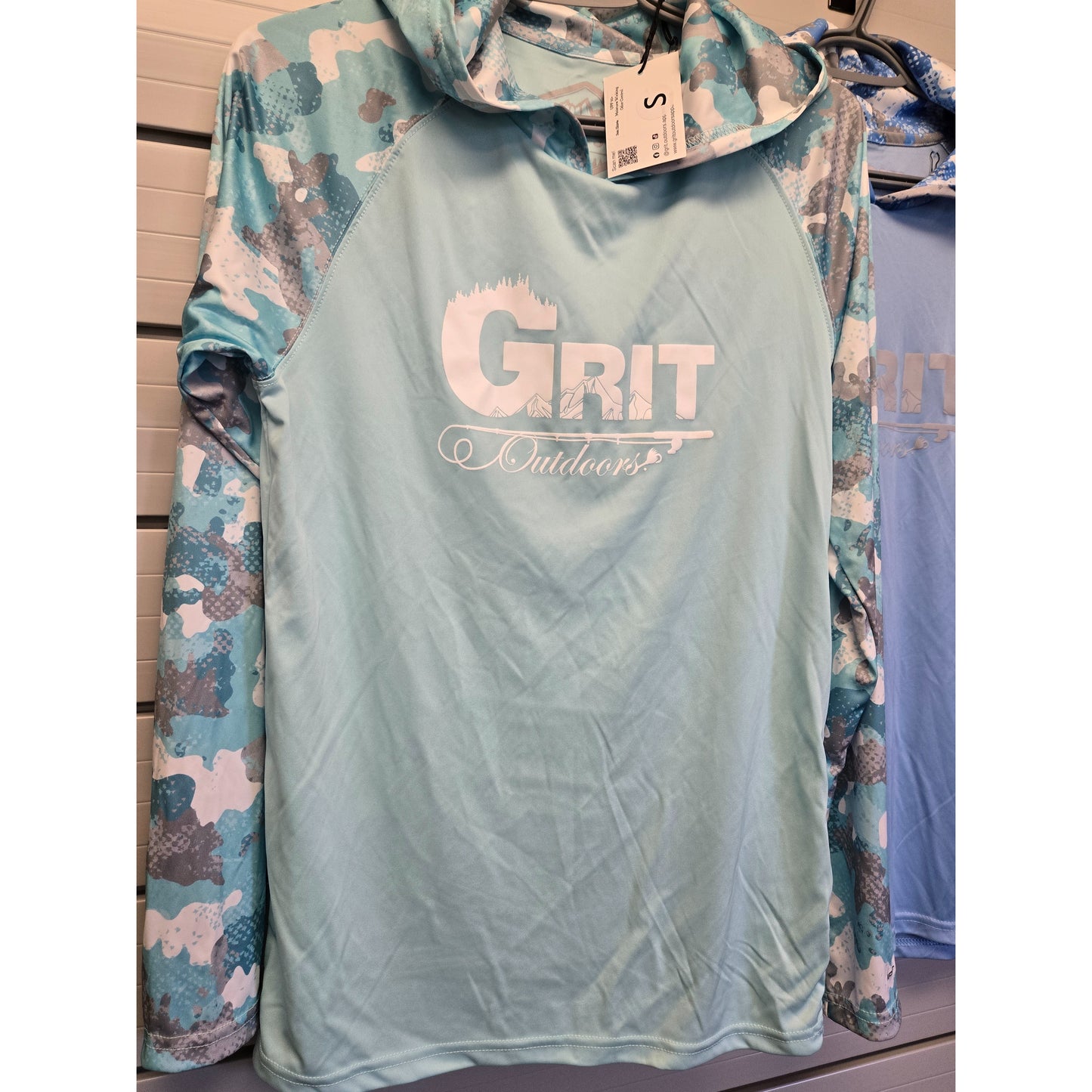 Grit Outdoors - UV Hooded Jersey - Turquoise Camo