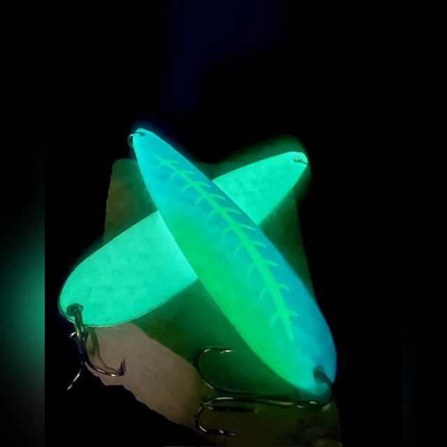 Crazy Canuck Trolling Spoons - Crazy Blue Sea Glow