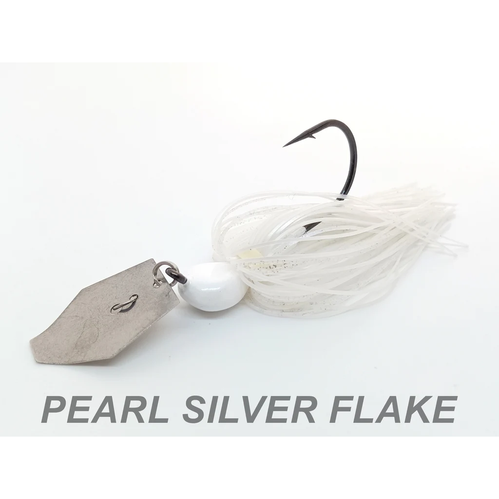 Weapons of Bass Destruction - Bladed Jig - PEARL SILVER FLAKE - Natural Blade