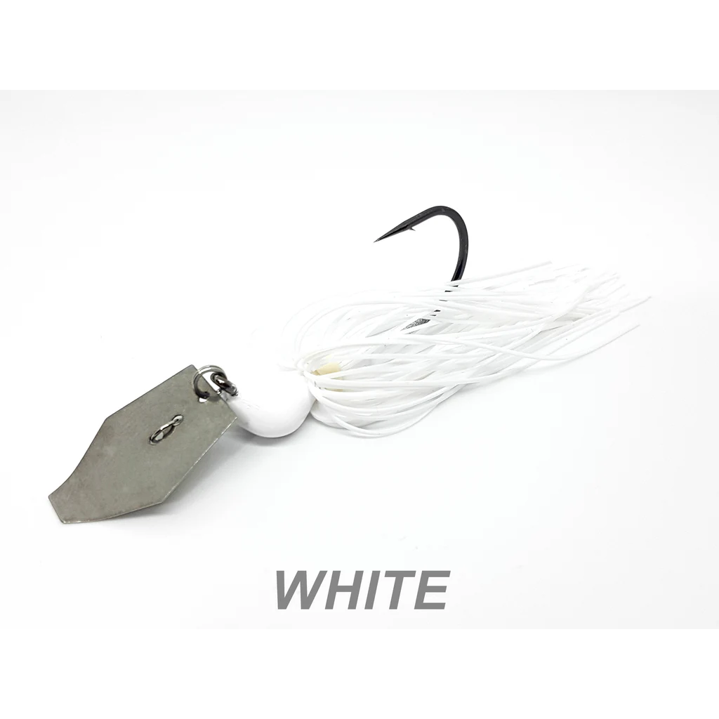 Weapons of Bass Destruction - Bladed Jig - WHITE / Natural Blade