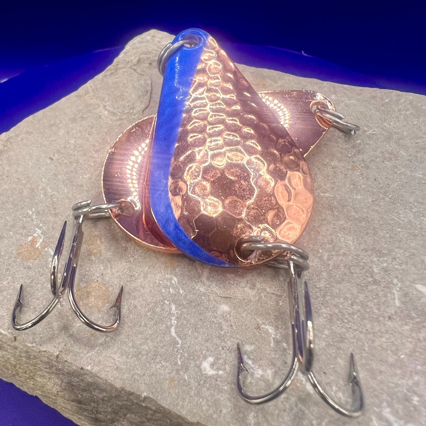Crazy Canuck Casting Spoons - Crazy Blue Moon - Copper Hammered