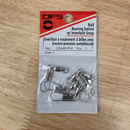 DFS 5540VP Ball Bearing Snap Swivels - Silver