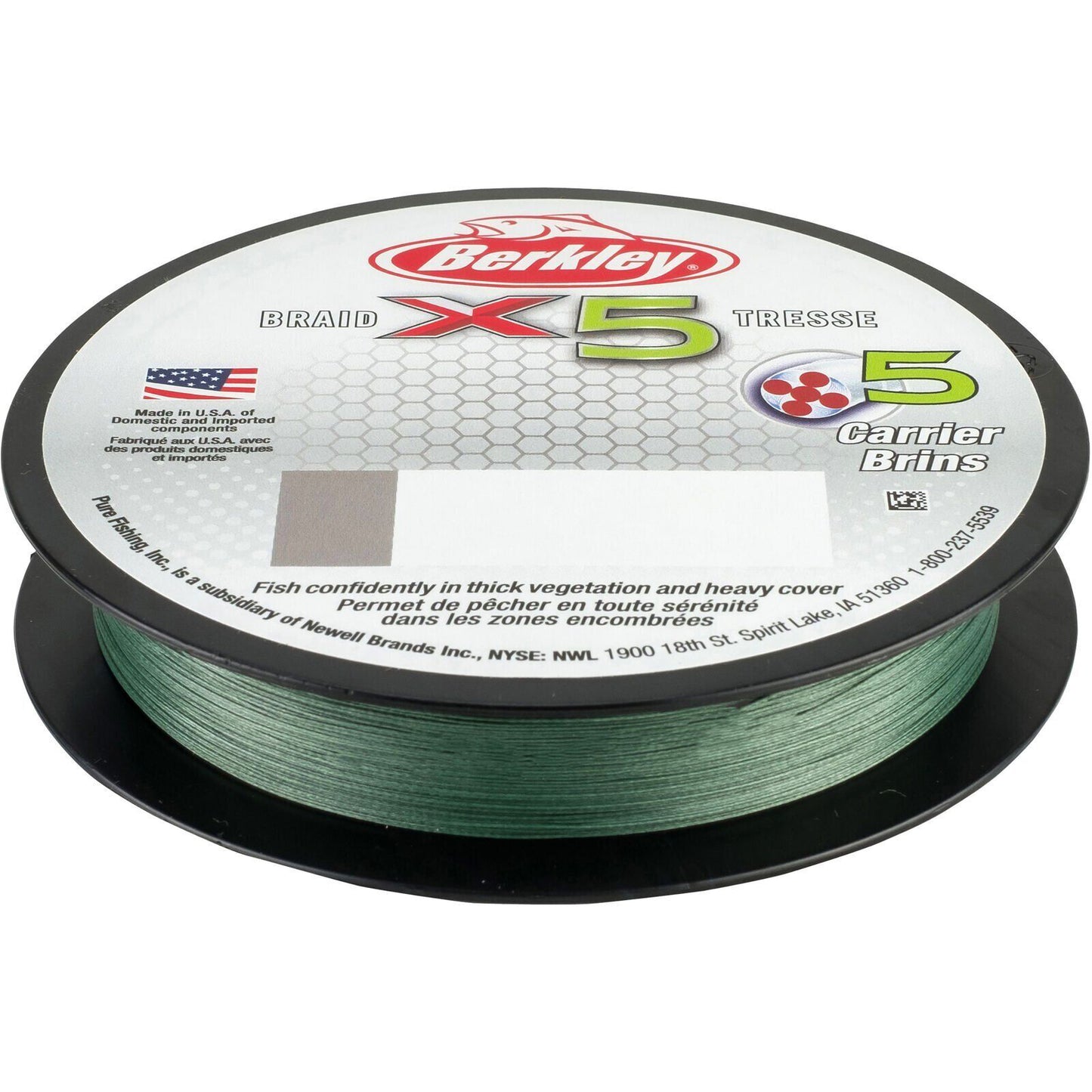Tresse Berkley X5 - Vert basse visibilité