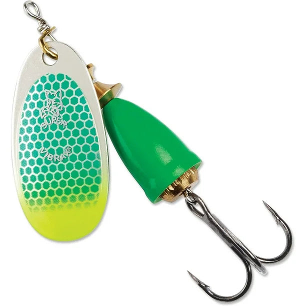 Blue Fox Vibrax - Green Scale Chartreuse Tip UV