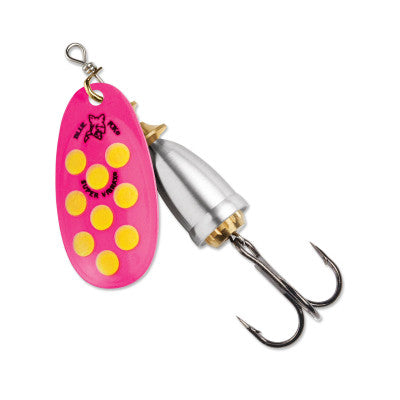 Blue Fox Vibrax - Hot Pink Fluorescent Yellow Dots