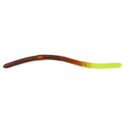 KELLY WORMS FIRETAIL -  5-1/2" Pumpkin/Chartreuse Firetail