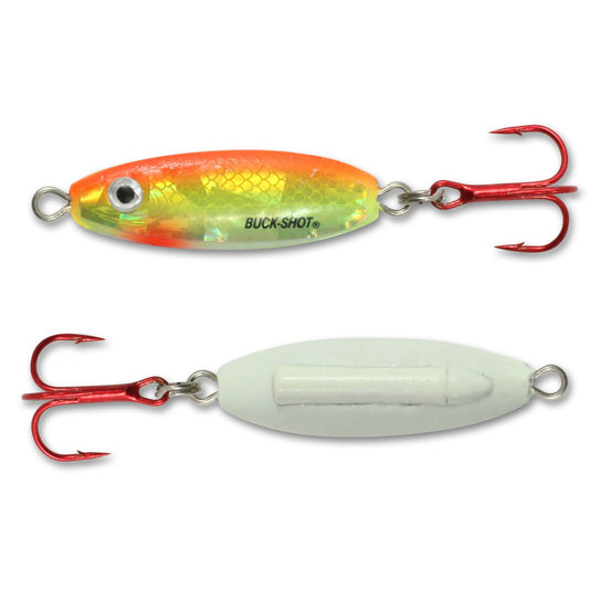 Northland Buckshot Rattle Spoon 1/2oz - Super Glow Chub