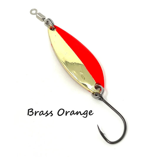 Prime Lures Trinity Spoons - Orange/Brass 50/50