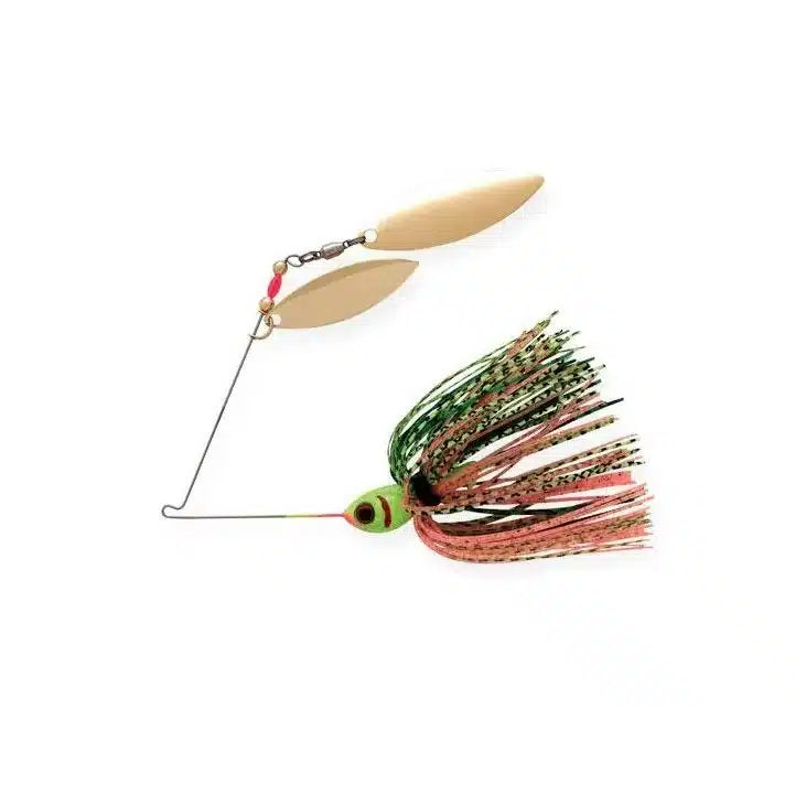 BOOYAH Spinnerbait - 3/8 oz Double Willow Leaf Chart/Perch