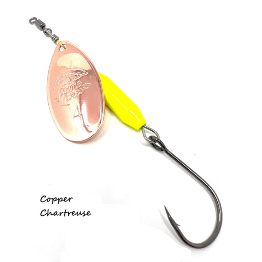 Prime Lures Clean Up Crew Spinners - Copper Chartreuse