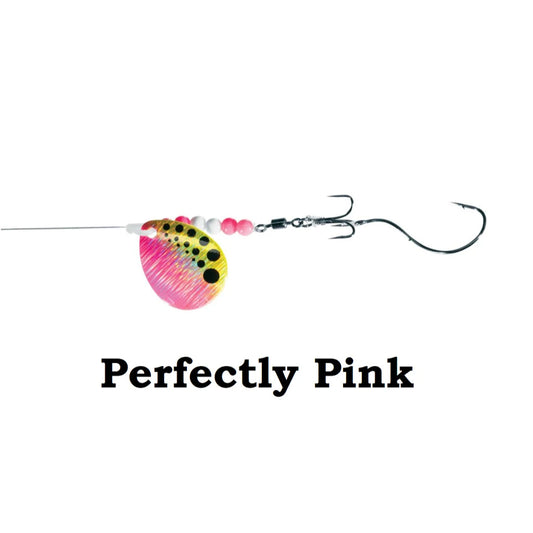 Walleye Nation Creations Double Trouble Worm Harness - Pink