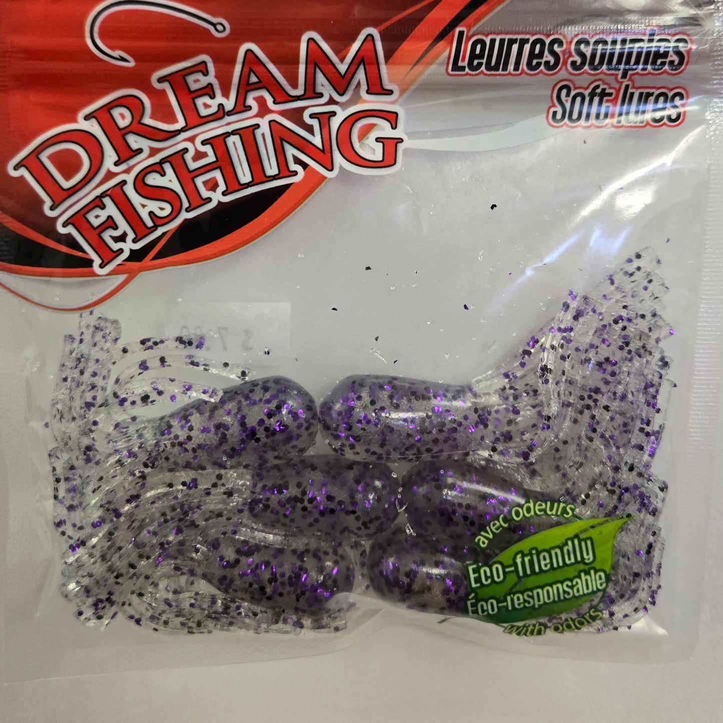 Dream Fishing Tubes - Clear Purple Flake