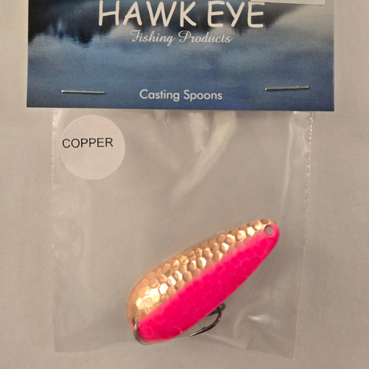 Hawk Eye 2 1/4" Casting Spoon - Coral