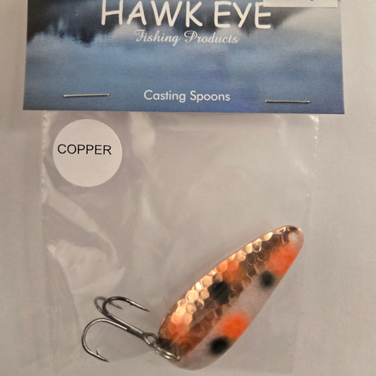 Hawk Eye 2 1/4" Casting Spoon - Orange Split