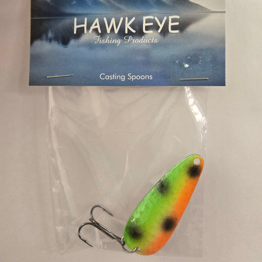 Hawk Eye 2 1/4" Casting Spoon - Tiger Spots