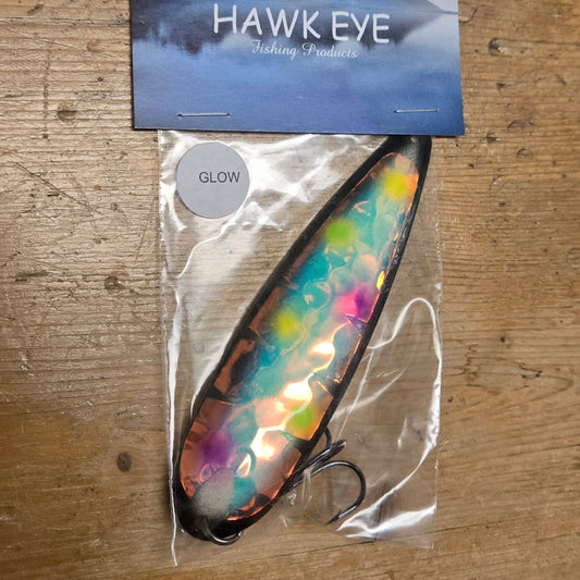 Hawk Eye Trolling Spoon - Glow Beat It
