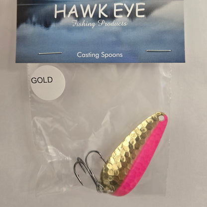 Hawk Eye 2 1/4" Casting Spoon - Coral