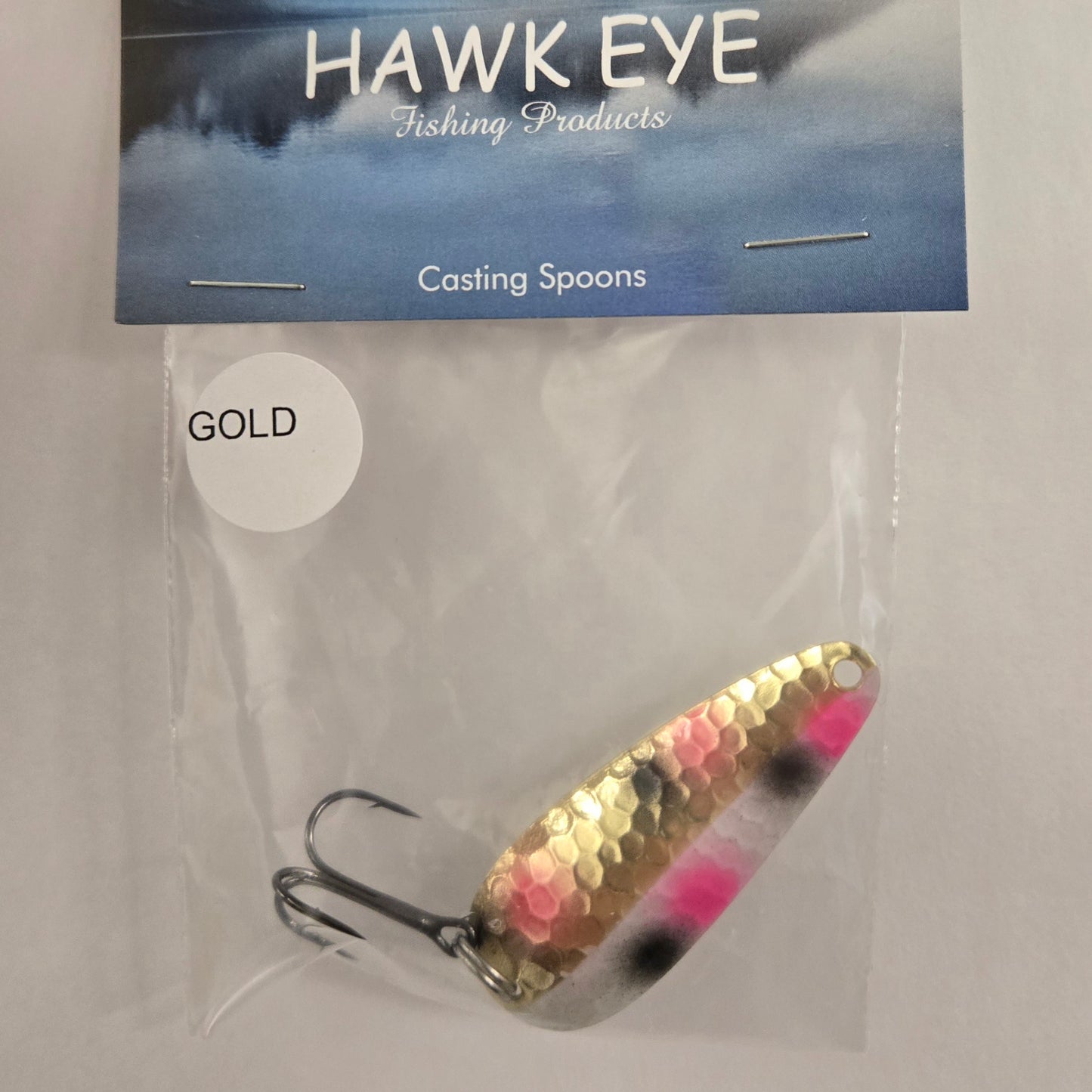 Hawk Eye 2 1/4" Casting Spoon - Strawberry Split