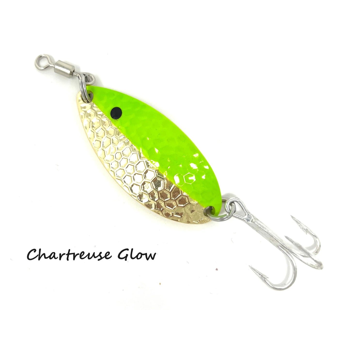 Prime Lures Glow Glory Spoons - Chartreuse