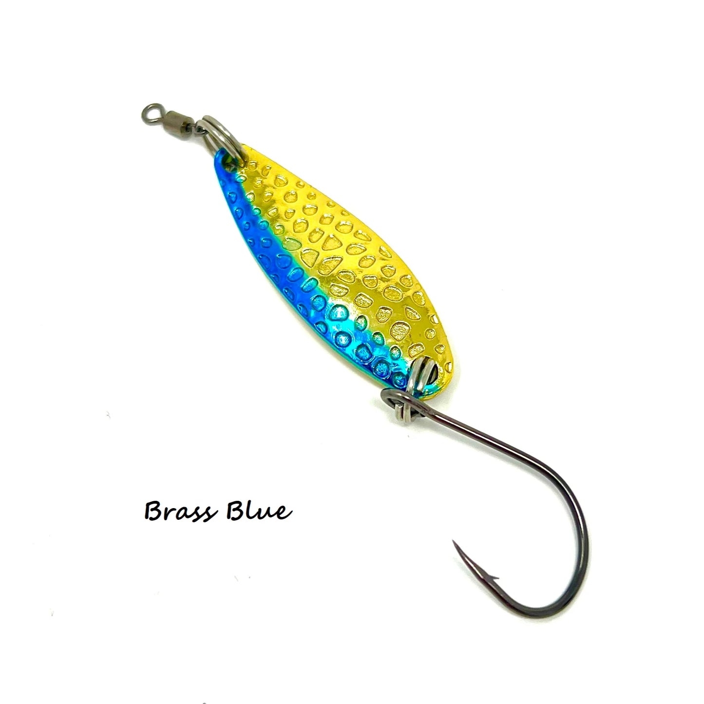 Prime Lures Wiggler Spoons - Brass/Blue