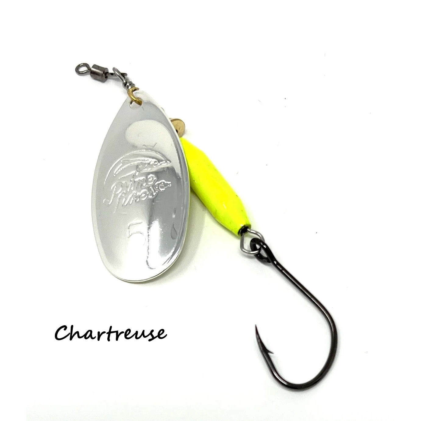 Cuillers rotatives Clean Up Crew de Prime Lures - Chartreuse/Argent