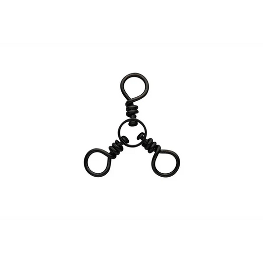 EAGLE CLAW BLACK 3 WAY SWIVEL - SIZE 6