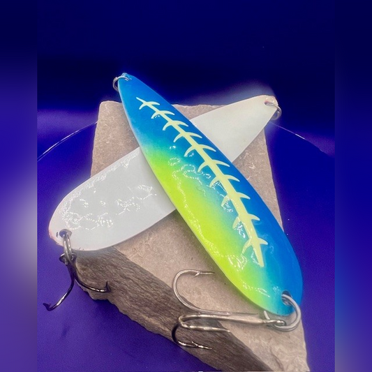 Crazy Canuck Trolling Spoons - Crazy Blue Sea Glow