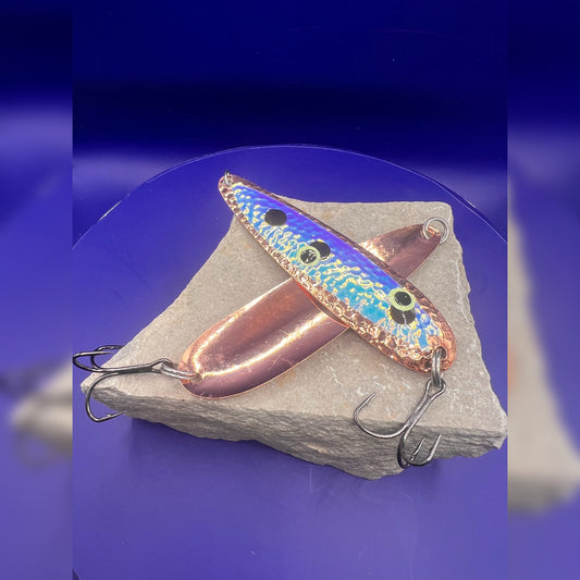 Crazy Canuck Trolling Spoons - Crazy Crackle Cranium Glow - Copper