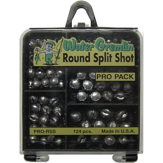 Water Gremlin - Round Split Shot - Pro Pack 124pc.