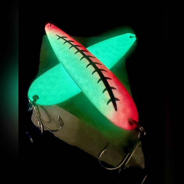 Crazy Canuck Trolling Spoons - Crazy Pink Pig Glow