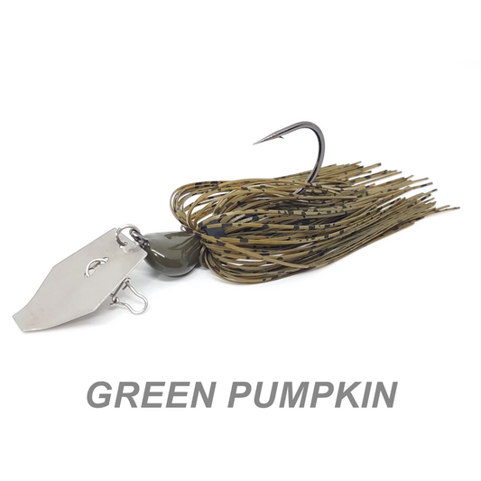 Weapons of Bass Destruction - Bladed Jig - GREEN PUMPKIN / Natural Blade