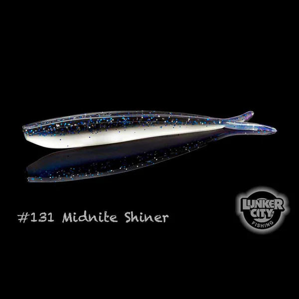 Lunker City FIN-S Fish 4" Midnite Shiner