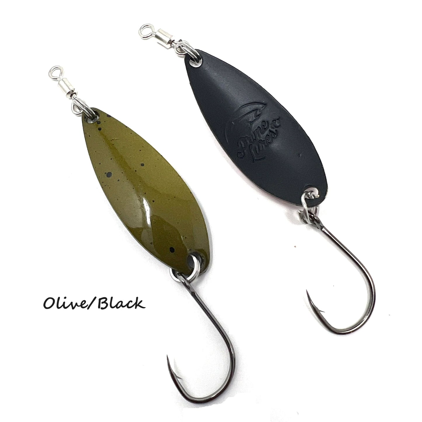 Prime Lures Trinity Spoons - Olive/Black Backside