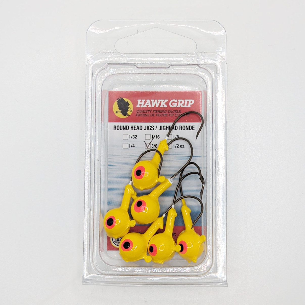 DFS JIG HEADS - 6/PKG CLAMPACK - 1/4OZ - SOLID COLOUR - Yellow