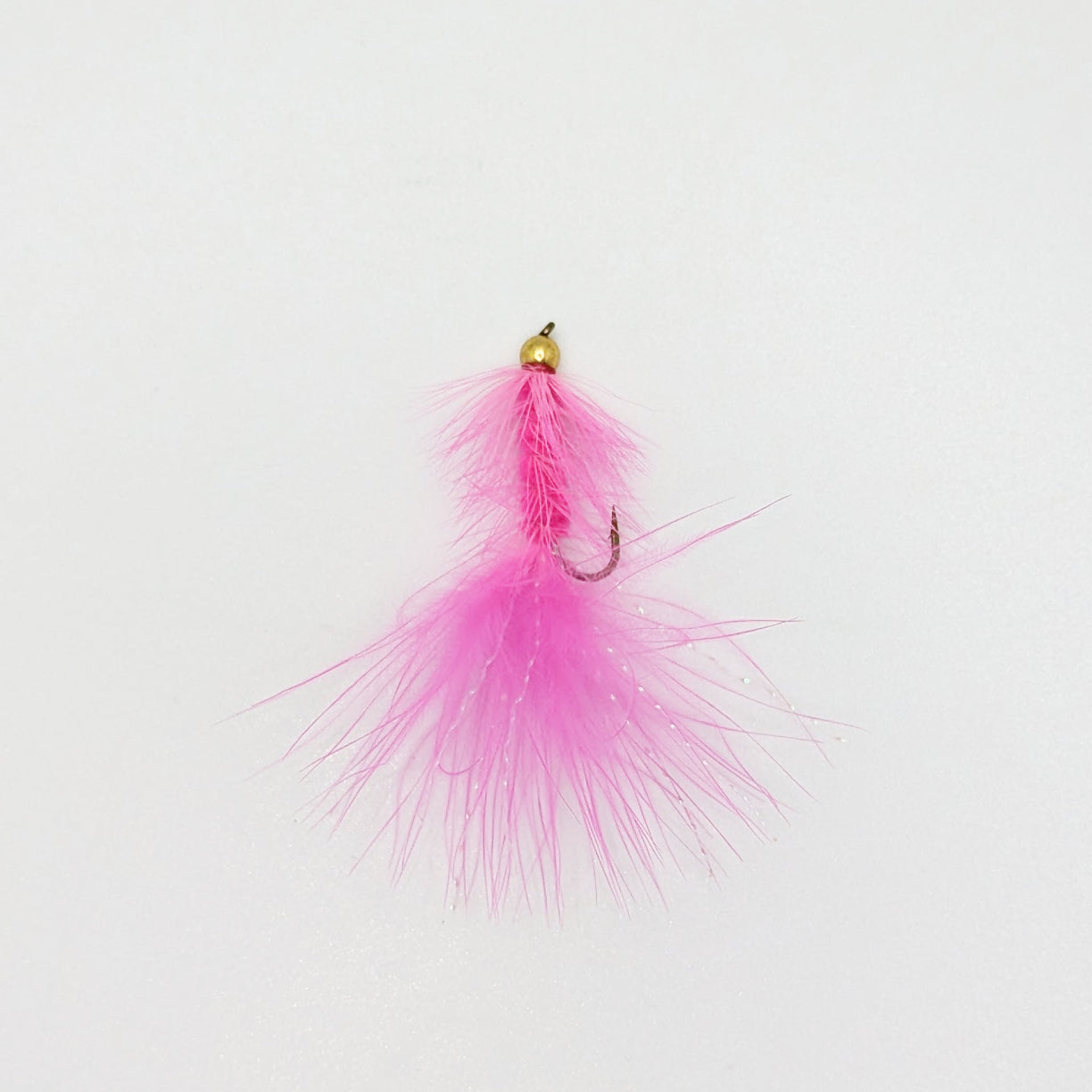 RAVEN BEAD HEAD WOOLLY BUGGER, TAILLE 8, ROSE FLUORESCENT