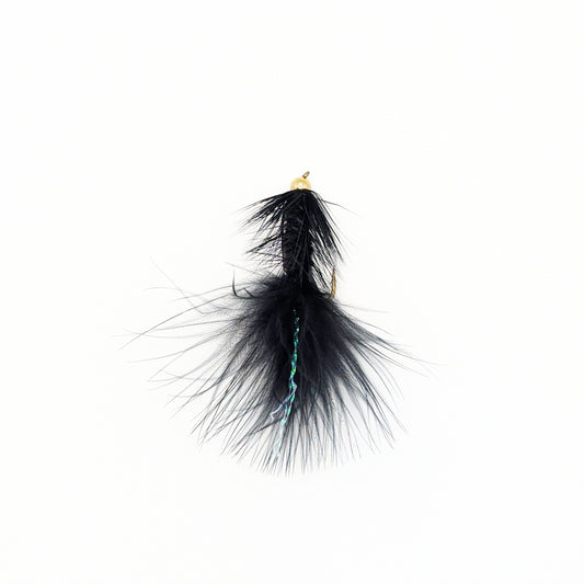 RAVEN BEAD HEAD WOOLLY BUGGER, SIZE 8, BLACK