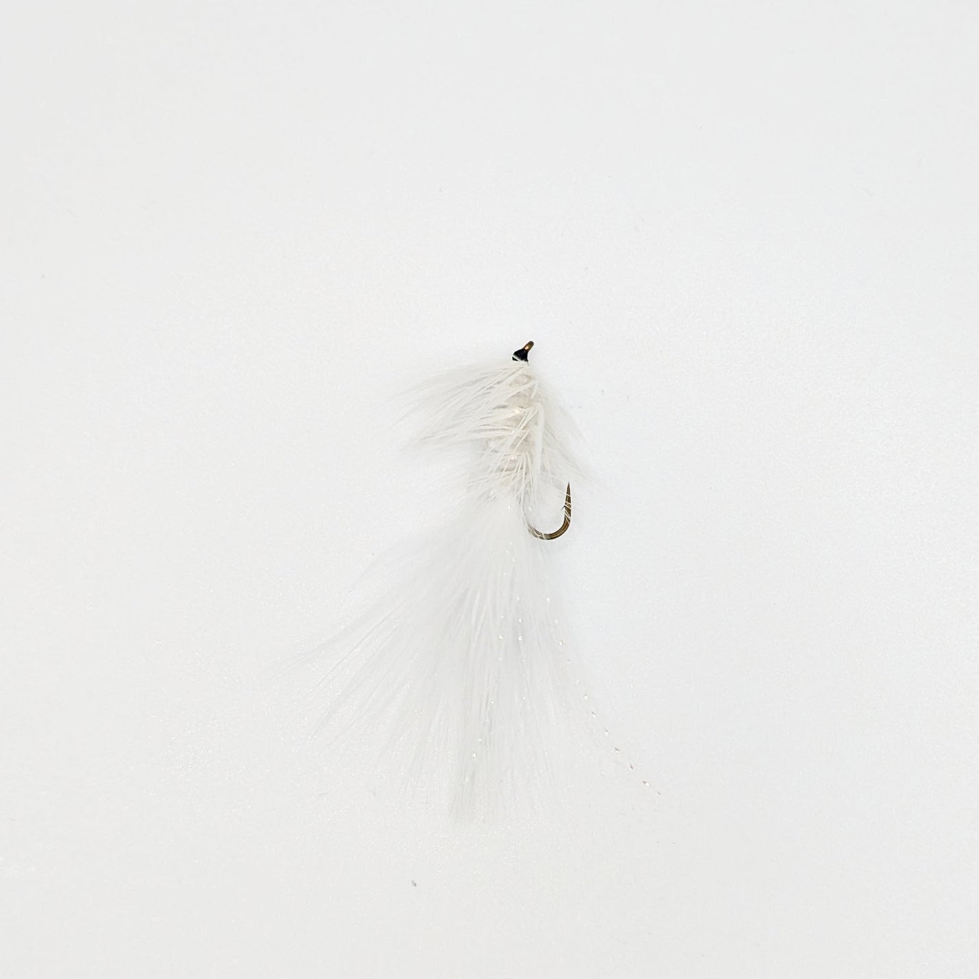 RAVEN WOOLLY BUGGER, SIZE 8, WHITE